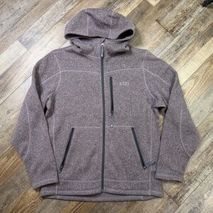 Stio Wilcox Fleece Hoodie Men's Large Mountain Shadow Heather Full Zip NWT